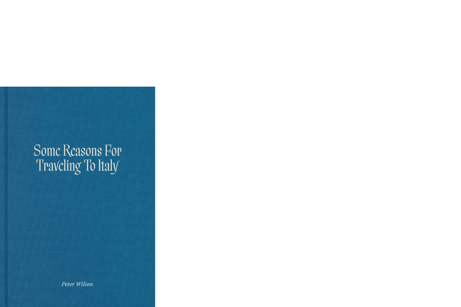 Peter Wilson_Bok_Buch_New edition_expanded edition_Neuauflage_Some Reasons for traveling to Italy
